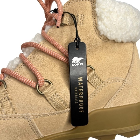 Sorel Evie Cozy Lace Wedge Boot Ceramic Paradox Pink Size 10 NEW - Picture 14 of 15